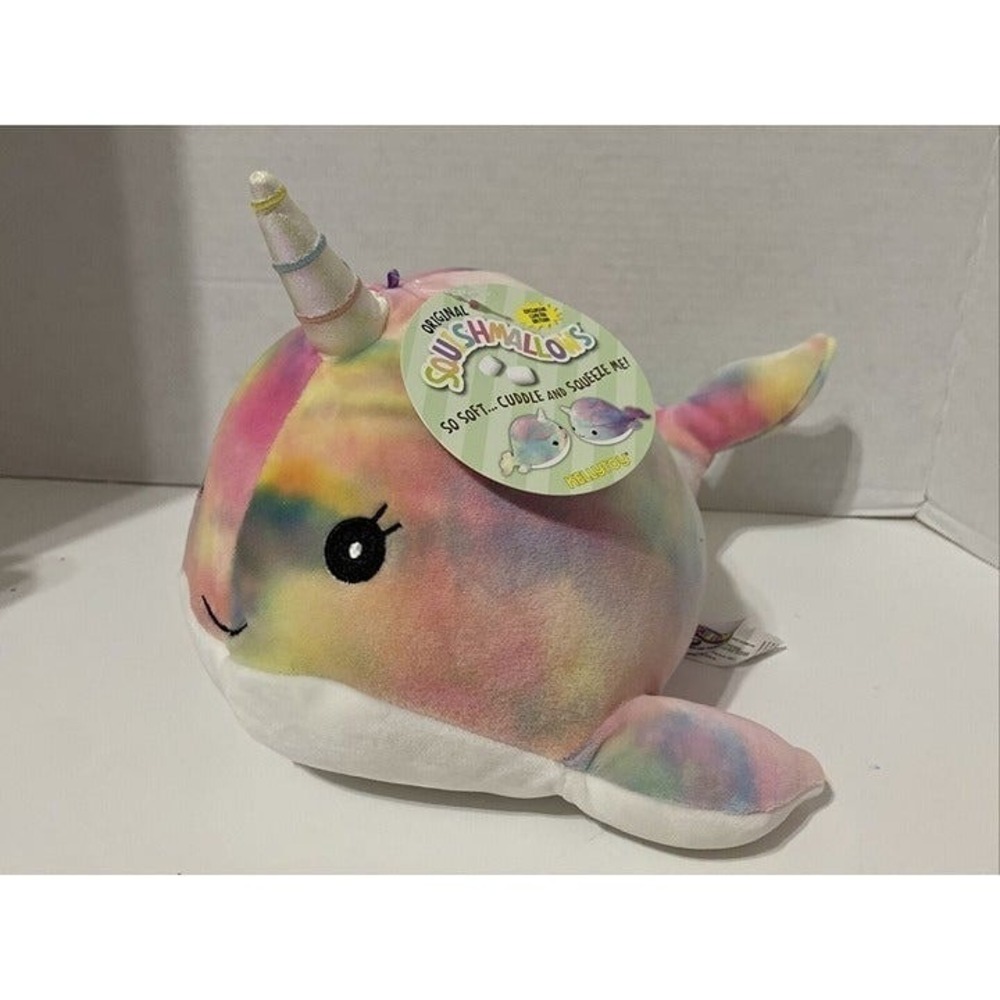 Kellytoy Squishmallow Plush 11.5 Narwhal Tie Dye Exclusiveโ Limited Edition New